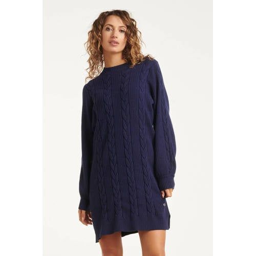 Smashed Lemon gebreide jurk donkerblauw