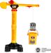 Klein Toys grue de construction - 42 cm de haut - incl. silo et pince - jaune noir