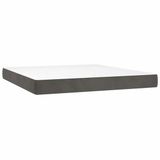 vidaXL Pocketveringmatras, medium, donkergrijs, 152x203x20 cm, fluweel