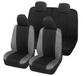 Auto Lupex Auto Accessori Autostoelhoezen compatibel met Panda vanaf 2012, Made in Italy, polyester-katoenweefsel, complete set (zwart - donkergrijs, 02 - rugleuning 50e50)