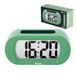 Fisura Digitale wekker, groen, digitale wekker met led-display, 12/24 uur met achtergrondverlichting, slaapkamerklok met batterijen (3 AAA-batterijen niet inbegrepen)