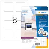 HERMA 4355 schijflabels 3.5" A4, set van 32 (70 x 67,7 mm, 800 vellen, papier, mat) zelfklevend, bedrukbaar, permanente klevende floppy disk stickers, 6.400 etiketten voor printer, wit