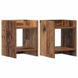 vidaXL Plantenstandaard 2 stuks oud hout 30 x 30 x 40 cm bewerkt hout