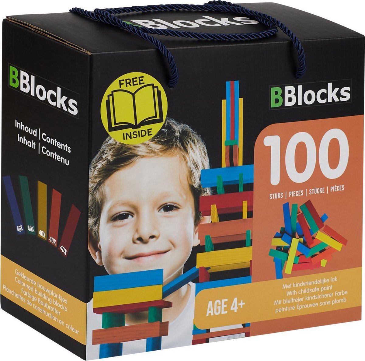 Bblocks BBL100KL-N2 Speelgoedbouwboards Color, 100 stuks