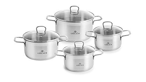 Gerlach Brava Pannenset - 8 stuks - 24 cm - Zilver