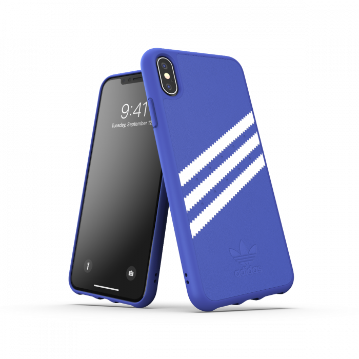 Adidas iPhone XS Max hoesje blauw, wit