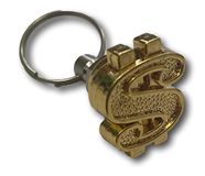 KUSTOM66 sleutelhanger dollar goud