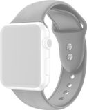 By Qubix - Siliconen sportbandje - Grijs - Dubbele druksluiting - Geschikt voor Apple Watch 38mm / 40mm / 41mm / 42mm