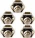 Holland Connections Camping Auto Drukknop - Vergrendeling Knop Sluiter Deur - voor RV Motor Caravan 5 Stuks (Nikkel)