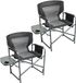 TRVLMORE Chaises de camping - Pliant - 2-Pack - Noir