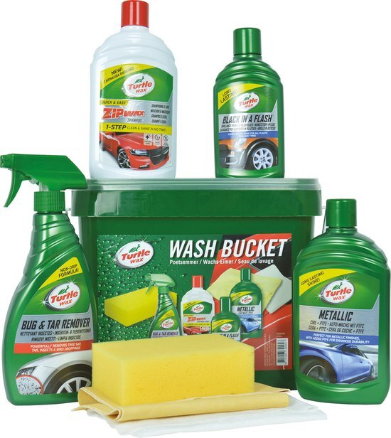 Turtle Wax Poetsemmer - Autopoetspakket - Autowaspakket 8-delig - Kersttip