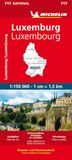 Michelin Luxemburg: Straßen- und Tourismuskarte 1:150.000: 717