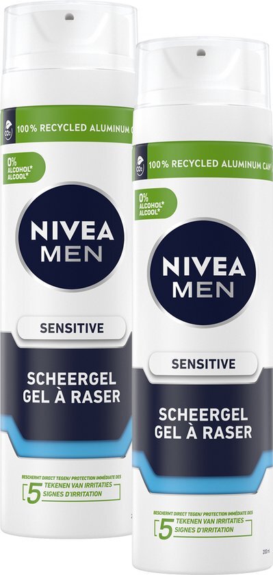 Nivea NIVEA MEN Sensitive Scheergel- 2 x 200 ml - voordeelverpakking