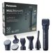 Panasonic XSHAPE TRIM MULTISHAPE Modulair System ER-CKL2, ER-CDT1 & ER-CFB1, hoofdeenheid, scheer- en tondeuseset, baardtrimmer, gezichtsborstels met lithium-ion batterij, zwart