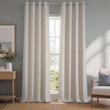 HPD Half Price Drapes BOCH-LN1856-108-GR Faux Linnen Grommet Verduisteringskamer Verduistering Gordijn (1 Panel), 50 X 108, Berk