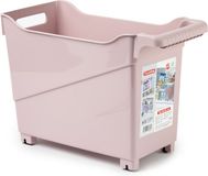 Plasticforte Opberg Trolley Container - Roze - Kunststof - L38 x B18 x H26 cm