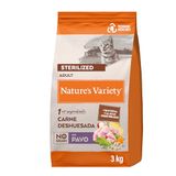Nature's Variety No Grain - Voeding voor gesteriliseerde katten voor volwassenen met kalkoen zonder been, 3 kg