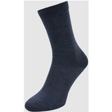 FALKE Softmerino eenkleurig wol katoen sokken dames blauw - maat 37-38