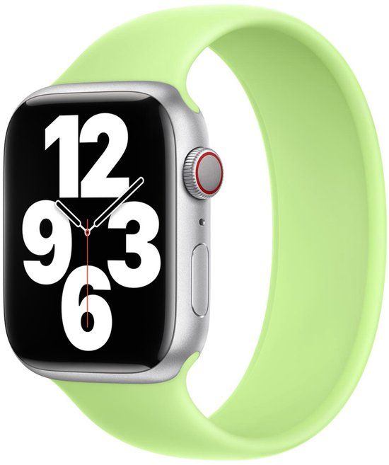 Apple Siliconen solobandje voor de Apple Watch | 44/45/46/49 mm - Maat 8 - Sprout Green