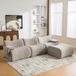 Banc de compression modulaire, chenille, mousse 30D, facile à déplacer, antidérapant (beige)