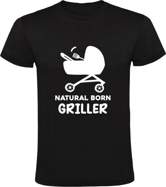 Barbeque Griller Heren T-shirt - Zwart - Maat M