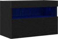 vidaXL TV Wandkast 60 x 30 x 40 cm Zwart eiken Bewerkt hout