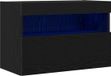 vidaXL TV Wandkast 60 x 30 x 40 cm Zwart eiken Bewerkt hout