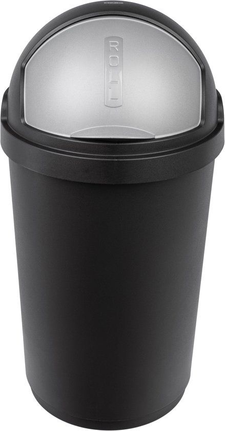 Curver Roll Prullenbak - 50L - Zwart