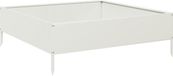 vidaXL Plantenbak verhoogd 100x100x33,5 cm staal wit