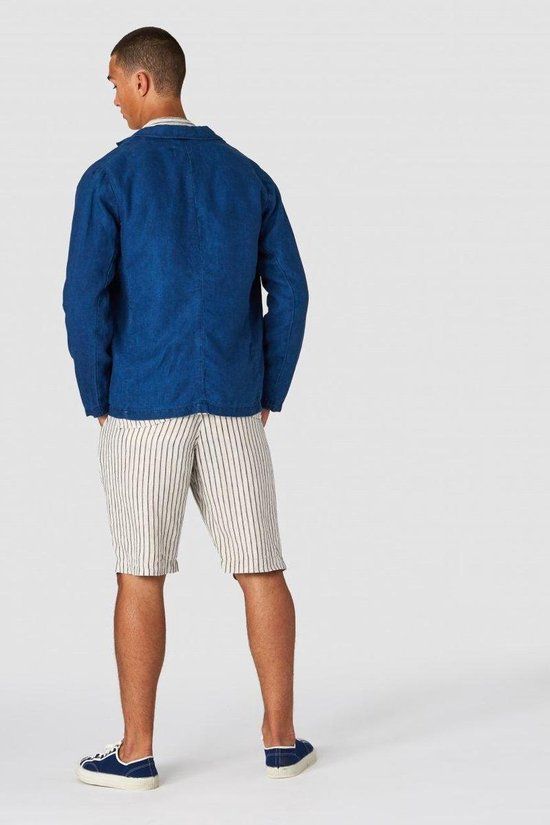 Kings of Indigo Cronus Shorts heren - Beige Stripe 7301 - Maat 32W