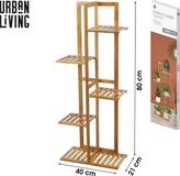 Urban Living BAMBOE PLANTENHOUDER 5 NIVEAUS 40X21XH80CM