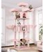 Arbre à chat Château - 204 cm - Avec hamac et maisonnette - Pour 2 à 3 chats
