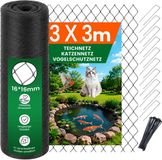 Famanu Vogelbeschermnet 3x3m Zwart