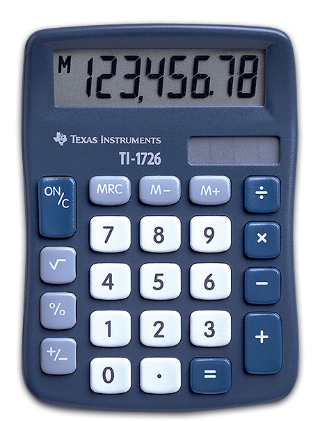 Texas Instruments TI-1726 Pocket Calculator - Blue
