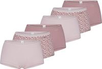 sloggi Dames shorts slip 6 pack GO Crush roze gebloemd katoen/elastaan XS