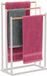 Relaxdays Handdoekrek badkamer - 45 cm breed - staand - bamboe - metaal - wit