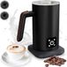Shenzhen Haorui Industrial Technology Co., Ltd. Mousseur à lait électrique Cappuccino 4-en-1 - Noir - Inox - 590 ml