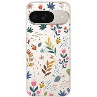 Google Pixel 9 Fleurs colorees bedrukt siliconen hoesje