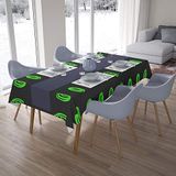 Bonamaison Tafelkleed, Anti-Mold, Sneldrogend, Waterdicht, 100% Polyester Tafellaken, Neon groene rook, 140 x 200 Cm