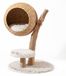 Poteau griffoir pour chat - Modèle branches - 83 cm - Avec panier et peluche