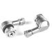 Puig 5591P hoekventiel set ventielgat diameter, 11 mm, zilver