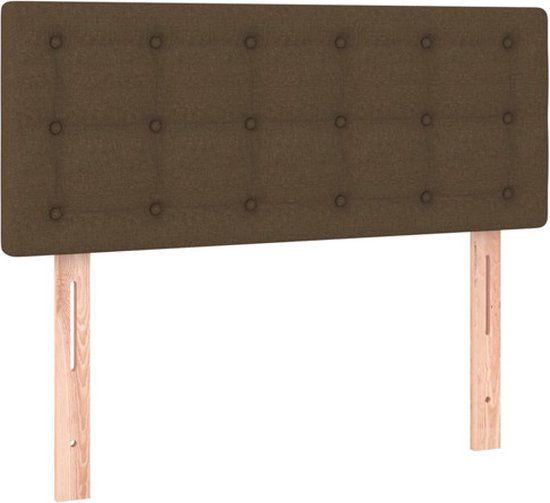vidaXL Hoofdbord 90x5x78/88 cm stof donkerbruin