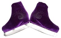 Icecat Housse de patin en velours avec strass pour patinage artistique et patins à roulettes