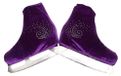 Icecat Housse de patin en velours avec strass pour patinage artistique et patins à roulettes