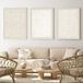 Abstract beige canvas muurkunst Boho Mid Century moderne prints lijnkunst schilderijen wit groot kunstwerk poster neutrale minimalistische afbeelding 40 x 51 cm x 3 zonder lijst