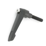 sourcing map M6 x 25 mm schroefdraad klemhendel verstelbaar handvat zwart de