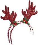 Krist+ Rendier diadeem - 2x - 24 cm - gewei - haarband - kerst - kinderen en volwassenen