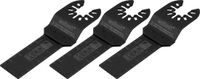 Wolfcraft - 3 Invalzaagbladen voor hout met spijkers - BiM Multitool zaagbladen 23 mm - Invalzaagblad Gipsplaat en kunststof - 3987100