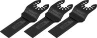 Wolfcraft - 3 Invalzaagbladen voor hout met spijkers - BiM Multitool zaagbladen 23 mm - Invalzaagblad Gipsplaat en kunststof - 3987100