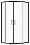 Bad Land HELA douchecabine kwartrond zwart 90 x 90 x 190 cm helder glas